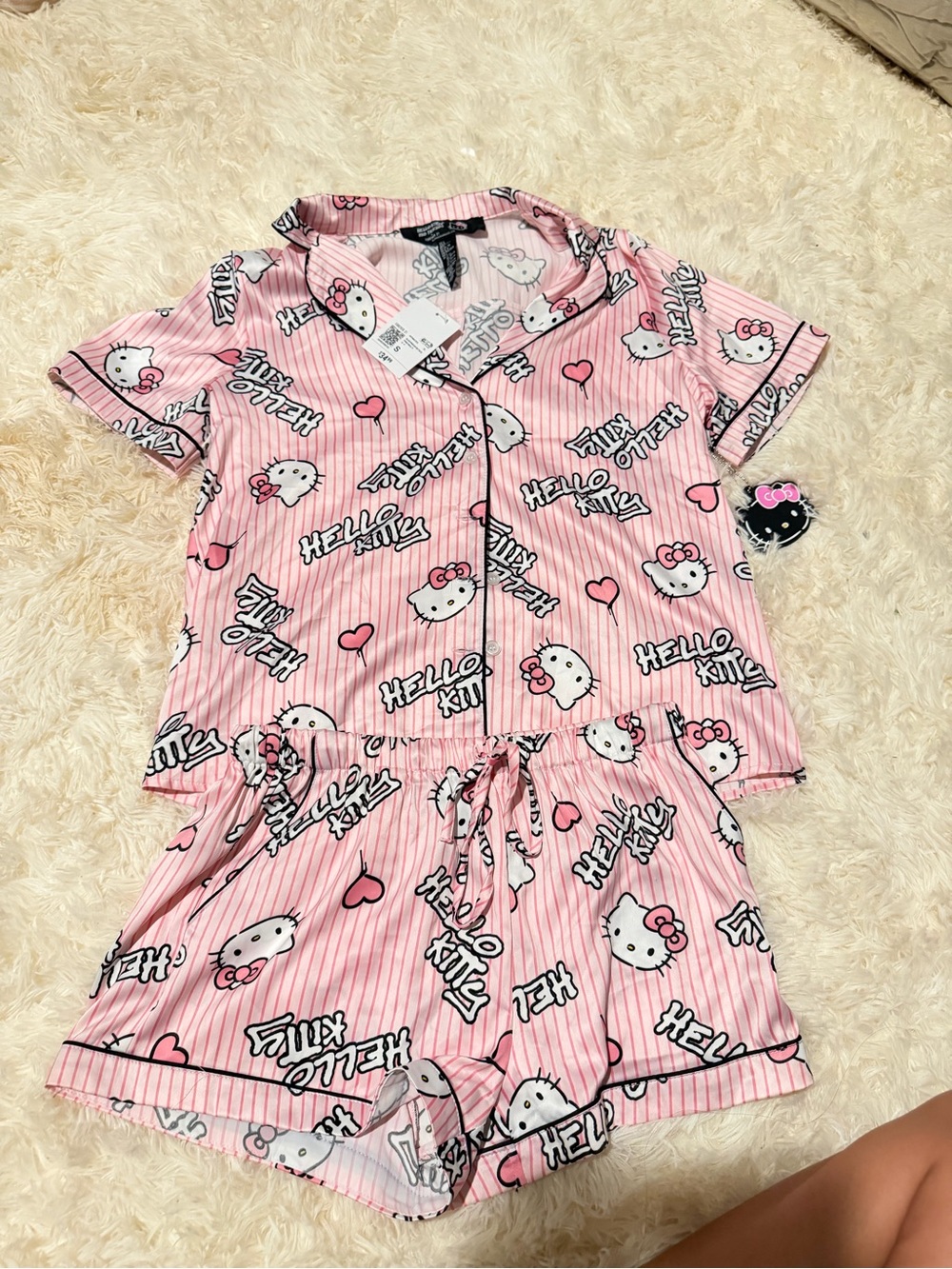 Hello Kitty Pink Short Pajama Set Forever 21 Collab